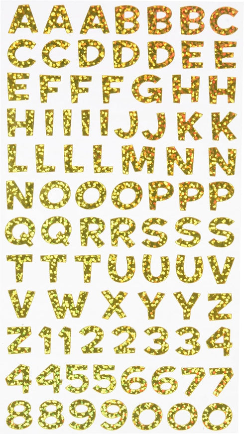 YELLOW ALPHABET STICKERS